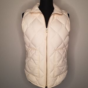 J Crew Factory Puffer down vest cream